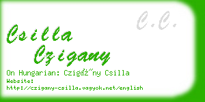 csilla czigany business card